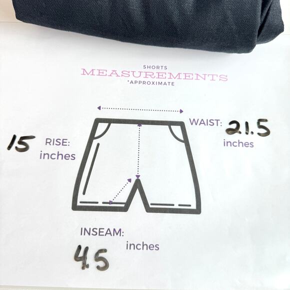 Lane Bryant Womens City Short Size 22 Linen Blend Trouser Style Black - Picture 11 of 11